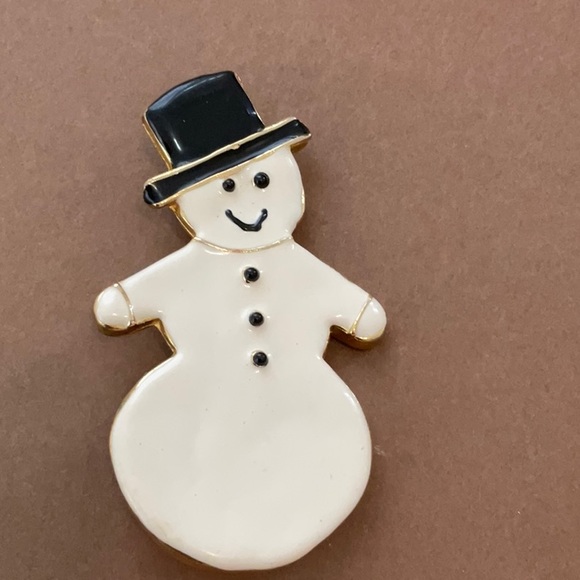 SNOWMAN BROOCH - Picture 1 of 5